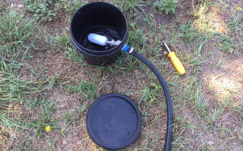 irrigatia solar automatic watering system bucket reservoir and float valve