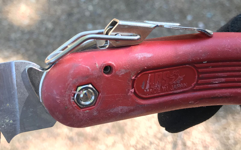 ARS Pocket Saw blade locking mechanism