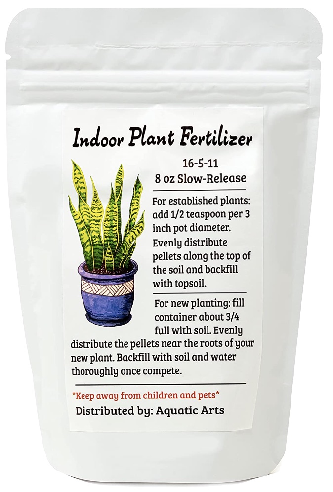 bag of slow release indoor plant fertilizer