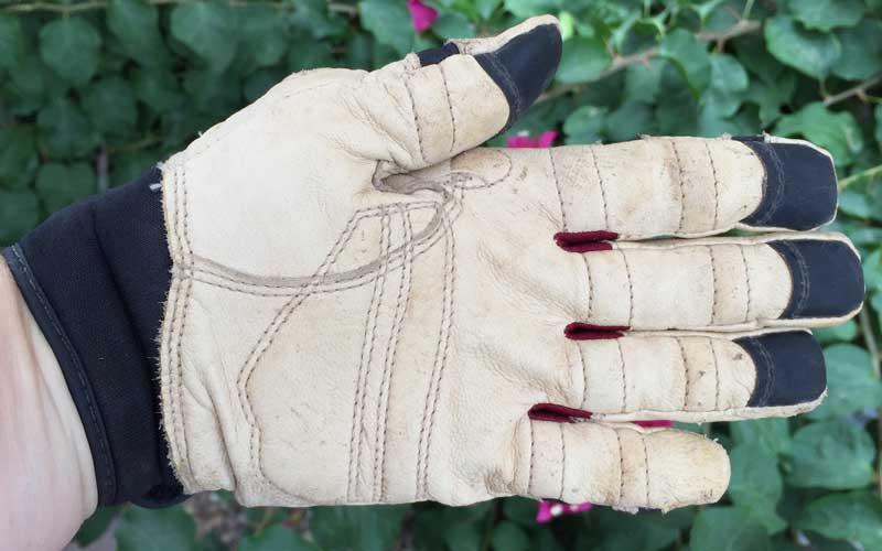 padding on Bionic ReliefGrip garden glove