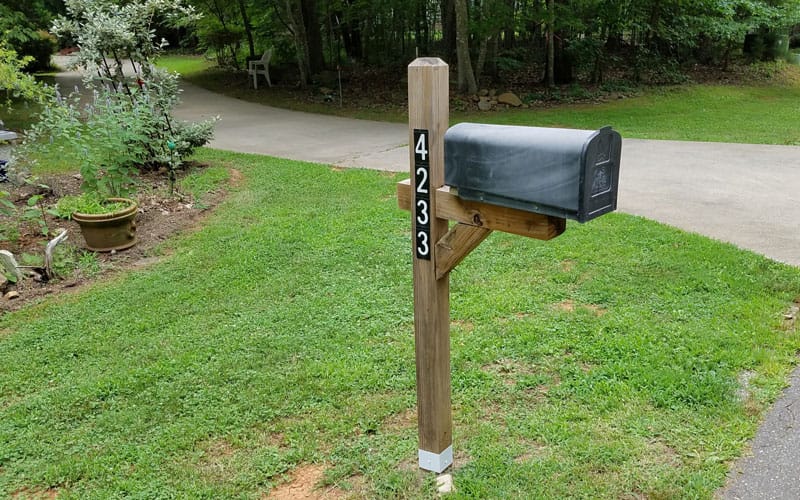 Fence Armor installed on mailbox