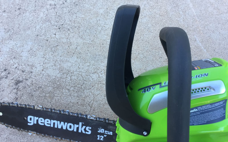 Greenworks Chainsaw no chain brake only cutting guard