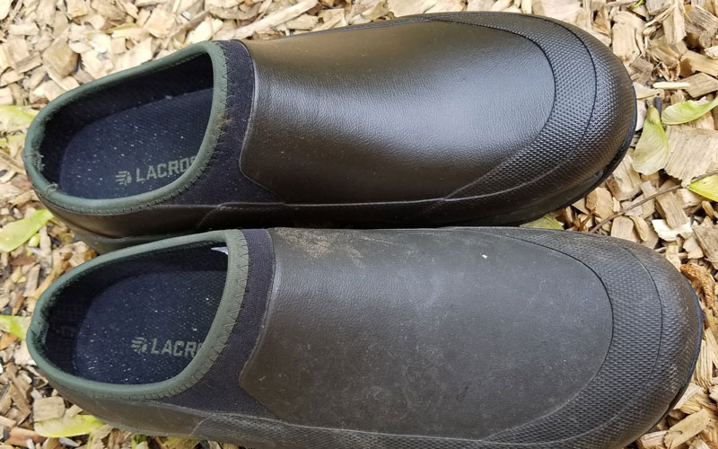 LaCrosse Alpha Muddy Mule Shoe cleaned with olive oil