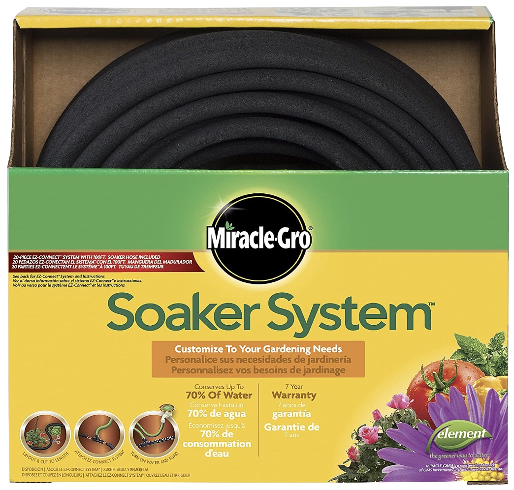 Miracle Gro Soaker hose in a box