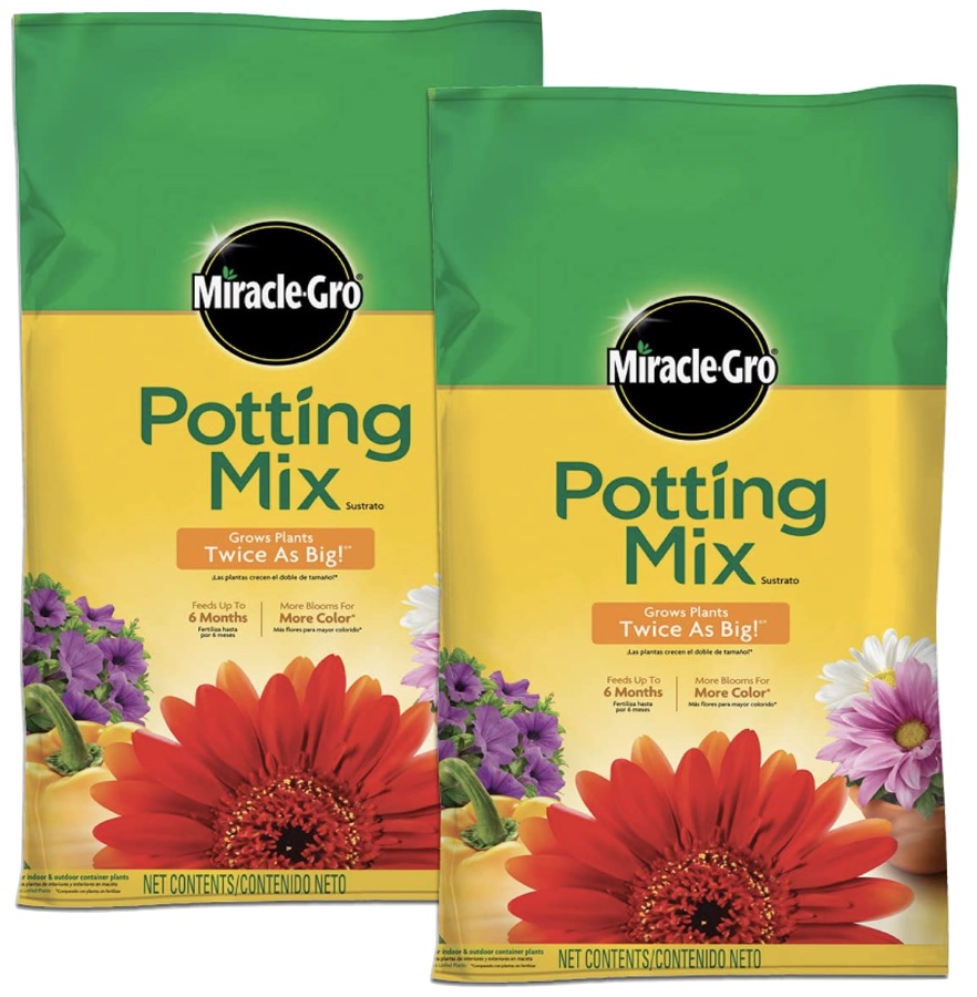 bag of miracle gro potting soil
