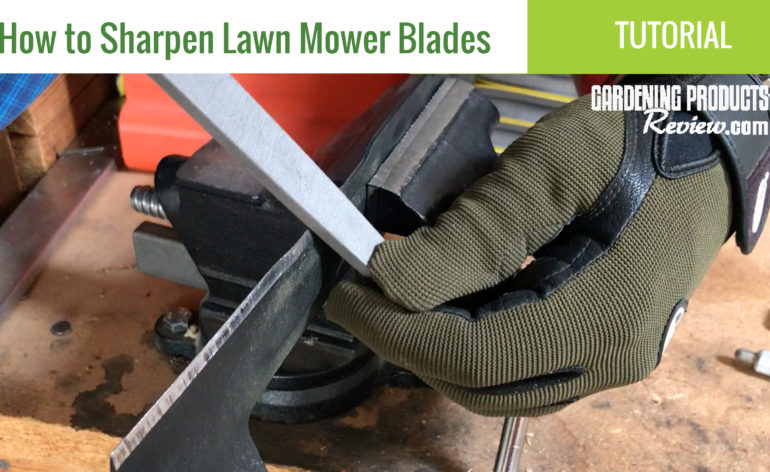 Sharpen lawn mower blades