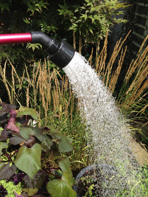 Dramm Rain Wand delivers a gentle stream of water