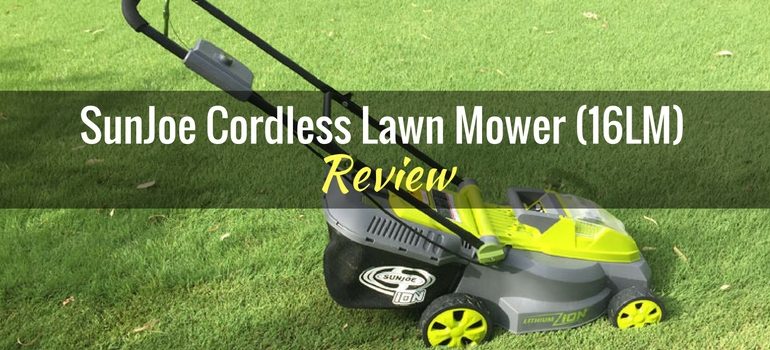 SunJoe Cordless Lawn Mower 16LM Featured