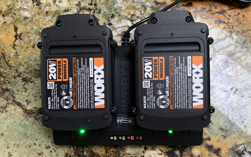 WORX Hydroshot battery packs fully charged