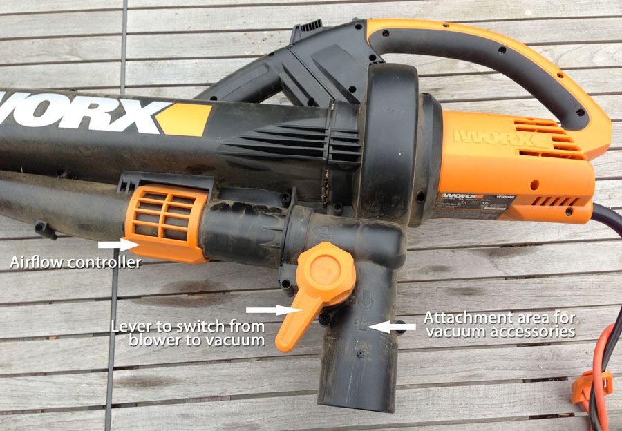 WORX TriVac leaf blower/vac has many adjustable features