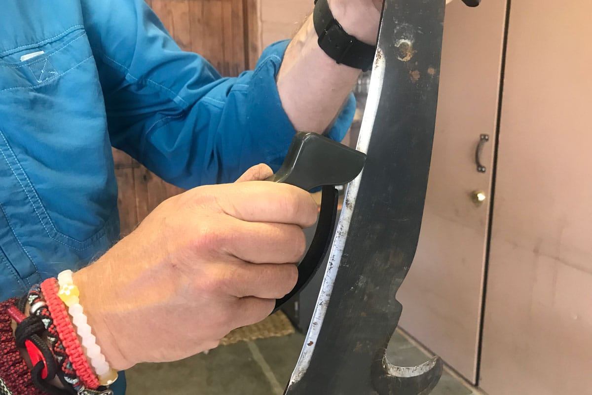 sharpening a blade